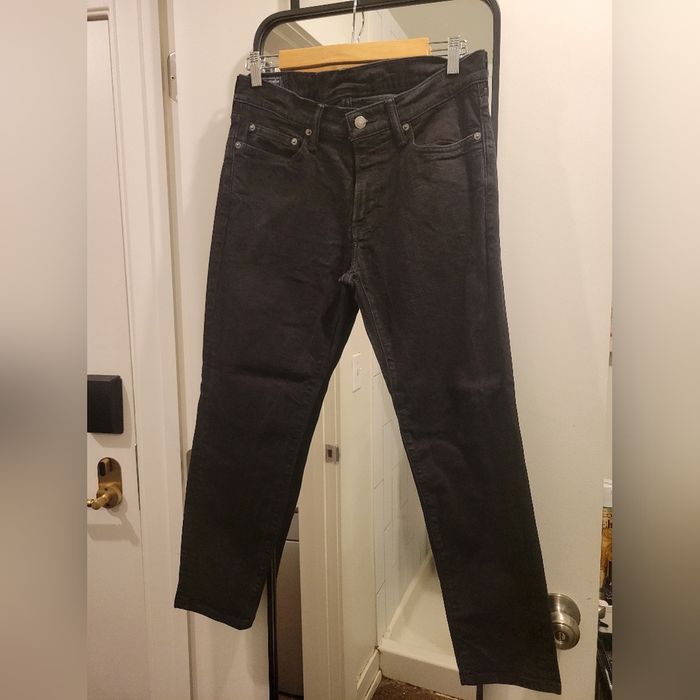 Mens Abercrombie & Fitch Langdon Skinny Stretch Jeans in Black Size 31 x 30